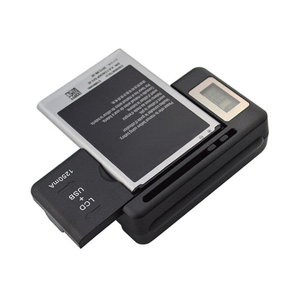 Universal Battery Charger LCD Indicator Screen New For Cell Phones USB-Port