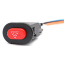 Motorcycle Hazard Light Switch Double Warning Flasher Emergency Signal w/3'Wires