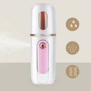 Pink Portable Usb Mist Sprayer Facial Nebulizer Steamer Moisturizing Skin C