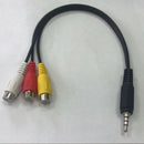 2.5mm Mini AV Male to 3RCA Female M/F Audio Video Cable Stereo Jack Adapter