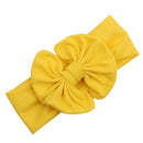 Cute Baby Girls Kids Stretch Bowknot Headband Hairband (Yellow)