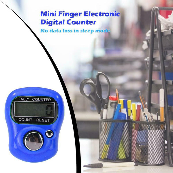 Mini Finger Counter LCD Electronic Digital Counter Range 0-99999 (Blue)
