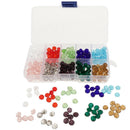 300pcs Mixed Colors 8mm Crystal Glass Rondelle Faceted Loose Spacer Beads