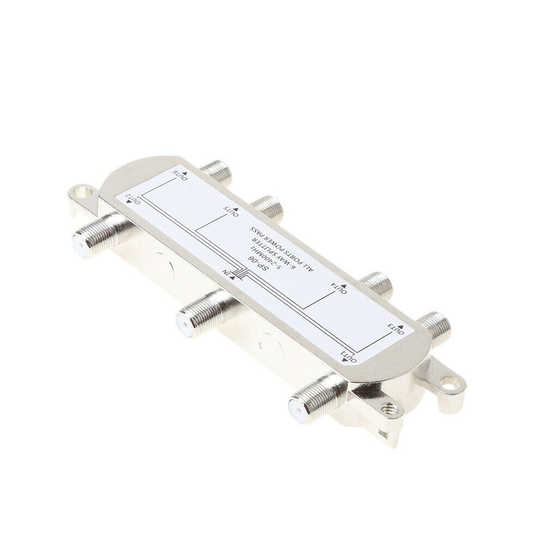 6 Way Splitter Satellite Antenna TV 5-2400MHz Coax Cable HDTV