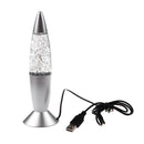 Fashion USB/AC Multi Color Changing Lava Lamp LED Glitter Light V9C4