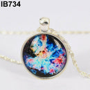 Unisex Galaxy Nebulas Universe Glass Dome Cabochon Pendant Chain Necklace Gift