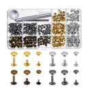180 Set 3 Sizes Leather Rivets Single Cap Rivet Tubular Metal Studs With 3