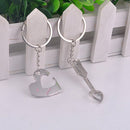 Lover His Her Keychain Keyring Couples Arrow& "I Love You" Heart & Key Love OZ
