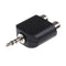 2Pcs 3.5mm to dual 2 RCA female male jack audio adapter conver.ES