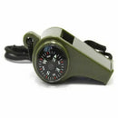 3 In 1 Camping Hiking Emergency Survival Gear Whistle Compass Thermometer