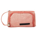 Large Capacity Pencil Case Canvas Pen Bag Girl Cosmetic Storage Bag (Pink) A
