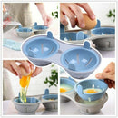 Microwave Egg Poacher Cookware Double Cup Dual Cave High Capacity Design Eg X3C8