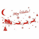 5X(Christmas Decorations PVC Wall Window Stickers Santa Claus Gift Reindee X1T5)