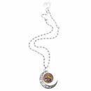 Women Cabochon Novelty Life Tree Half Moon Pendant Chain Necklace Jewelry - L1B7