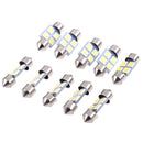 10Pcs 5050 31mm 4smd led white light car interior dome festoon bulbs DC12v BX