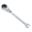 1pc Tubing Ratchet Wrench Flexible Head 72 Tooth Durable Steel Open End 9mm