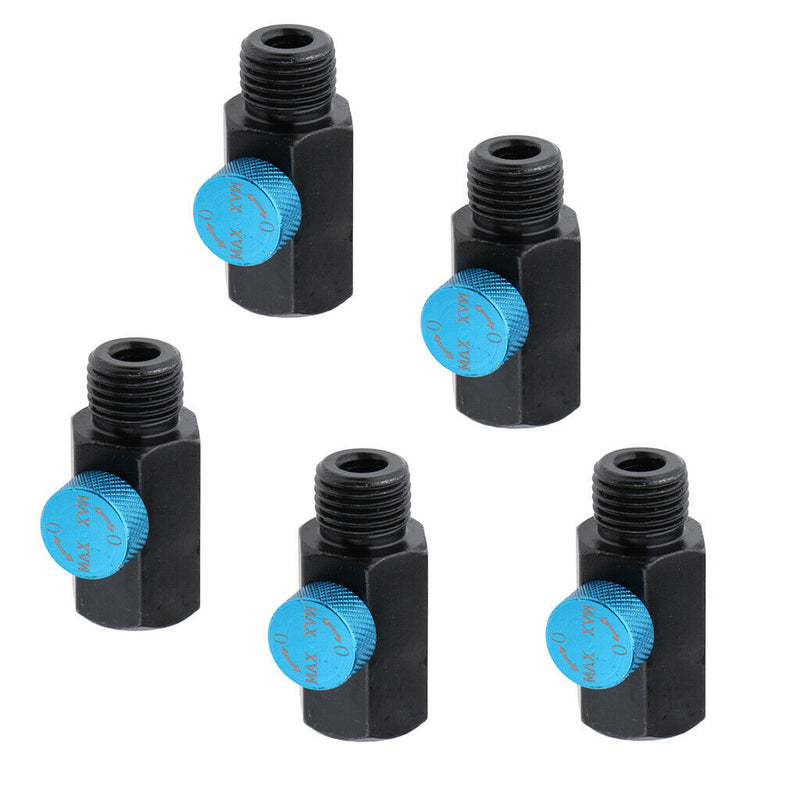 5Pcs Adjustable Steel Air Regulator 1/4'' Male 1/4'' Female Air Pressure Valve