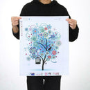 5D DIY Special Shaped Diamond Painting Blue Tree Cross Stitch Embroidery