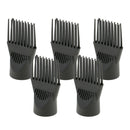 5x Salon Blow Dryer Comb Attachment Hair Blower Nozzle Brush Styling Tools Black