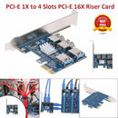 PCI-E Express 1X to 4 Slots PCI-E 16X Extender Riser Card External Adapter Card