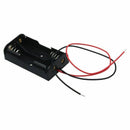 4 Pcs Black Plastic Battery Holder Box Storage Case with Wire for 2 x 1.5V  J6R1