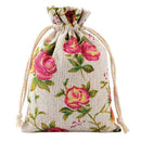 30 Pack Rose Drawstring Bags Burlap Flower Pouch Bags Gift Bags Jewelry Pou U3R2