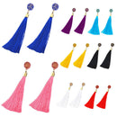 Women Long Earrings Hanging Bohemian Large Tassel Earring Ethnic Yellow
