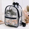 Fashion Lady Backpack Transparent Black Wild Student Bag Youth Backpack Y5F5