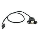 50CM 5 Pin Motherboard Female Header to USB Type B Female Adapter Dupont Ex