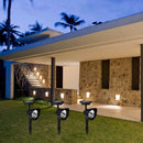 2pcs 4 LED Solar Ground Lawn Light Waterproof Pathway Garden Lighting Lamp