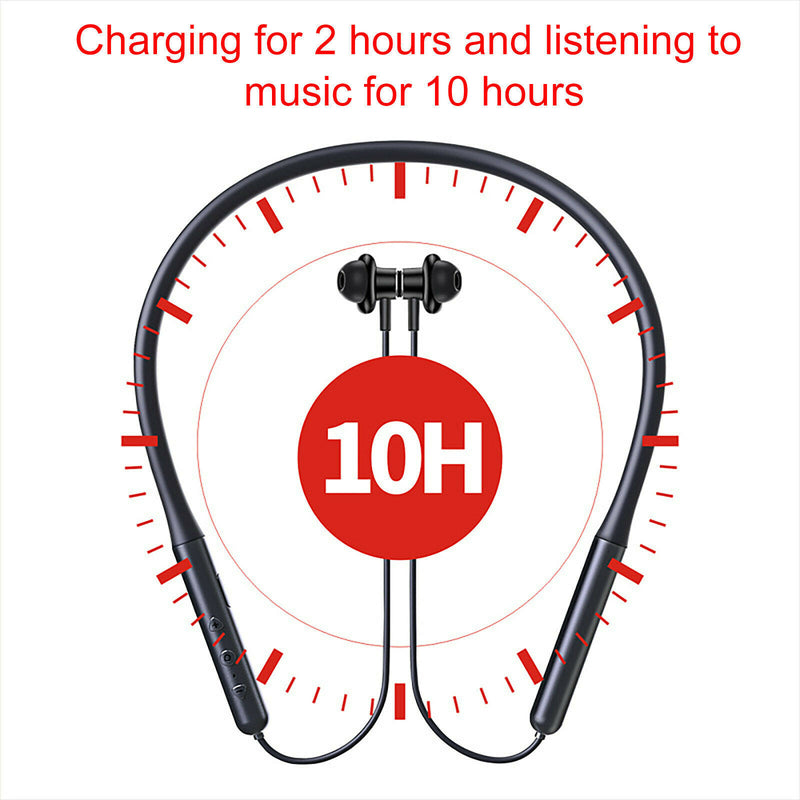 Bluetooth Headphones Neckband Wireless Headset Sport Noise Cancelling Earbuds w/