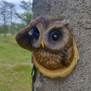 Lifelike Owl Tree Hugger Garden Statues Animals Tree Sculpture Garden Decor