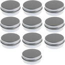 10 Packs Round Tin Container Bottle Aluminum Screw Lid Containers Tins Cans