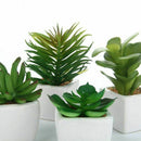 Set of 4 Modern Potted Artificial Succulent Plants-Small sword grass