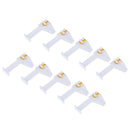 10pcs/set Plastic Nail Repair Clip Nail Tips Reshape Tool Nail Pincher White