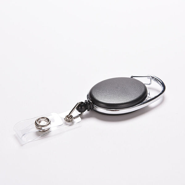Retractable Reel Recoil ID Badge Lanyard Name Tag Key Card Holder Belt Clip-MO