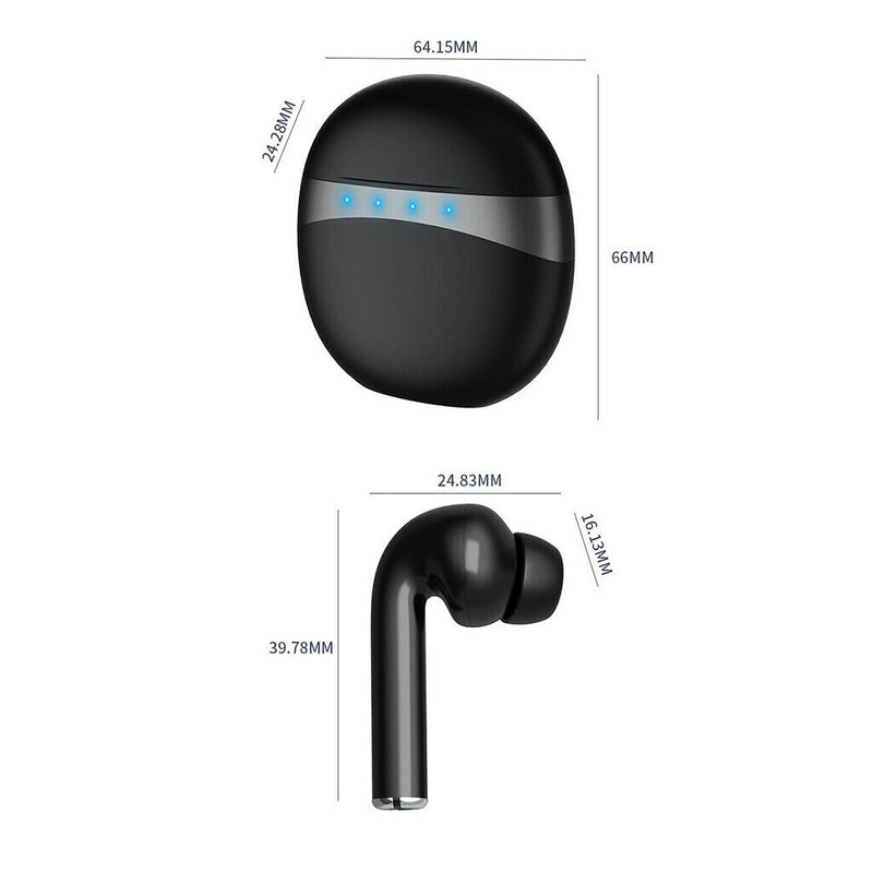 Bluetooth 5.0 Headset TWS Wireless Earphones Mini Sport Earbuds Black