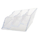 Plastic 3-Tier Design Clear Business Card Stand Holder H5R3