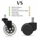 Replacement Wheels, Office Chair Caster Wheels for Your Desk Chair, Quiet R