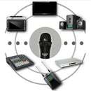 Professional Wireless Microphone w/ Receiver Adaptor VHF Mic Kit Black
