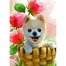 Full Round Drill Diamond Painting 5D DIY Dog Animal Mosaic Decor (Nx073)