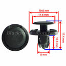50Pack Nylon Rivet Fastener Push Type Clips Kit, 8mm Fender Bumper Splash Shield