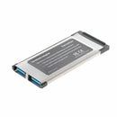 Pci-E Pci Express To Usb 3.0 2 Port 34 Mm Expresscard Card Converter Adapte
