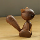 Home Decor Scandinavian Danish Walnut Solid Wood Home Small Ornament, Large