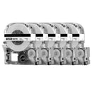 5 Pack Replace LK-4WBN LC-4WBN9(SS12KW) Label Tapes for Epson LabelWorks LW F4E5