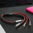 11.8" 3.5mm Male to 3X Female Splitter Audio Cable 3 Way Splitter for Headphone