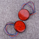 2x 24 LED Round Red Rear Tail Brake Stop Light Lamp Indicator Car Trailer Truck