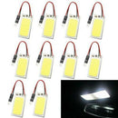 5PCS White COB Panel Dome LED Light Interior Lamp 4W 12V T10 Festoon Bulb Light*