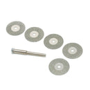 Lots 5 PCS 22mm Emery Diamond Cutting Blades Drill Bit +1 Mandrel R6K7