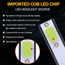 2x Mini LED Car Headlight Bulbs 72W 12000LM 8000K COB Headlamp Bulbs (H1)